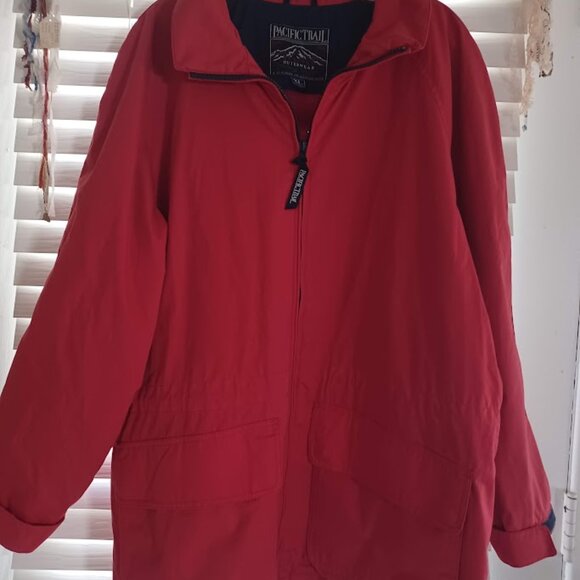 Pacific Trail Men’s XL Red Outdoor Jacket Windbreaker Vintage Style Full Zip - Picture 7 of 8